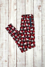 Load image into Gallery viewer, Buttery Soft Leggings - Reindeer Holiday Plaid
