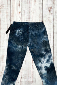 Buttery Soft Leggings - Tie Dye Navy Blue/Gray/Black