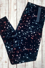 Load image into Gallery viewer, Buttery Soft Leggings - All Stars - Red White Blue
