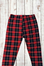 Load image into Gallery viewer, Buttery Soft Leggings - Red/Black/Blue Plaid
