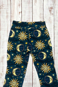 Buttery Soft Flared Leggings - Moon, Sun, Stars Oh My!