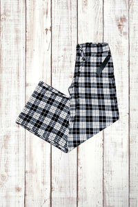 Buttery Soft Lounge Pants - Classic Black/White Plaid