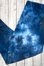 Load image into Gallery viewer, Buttery Soft Capri Leggings - Navy Blue Tie Dye
