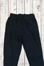 Load image into Gallery viewer, Buttery Soft Joggers - Black w/ Silver Stripe
