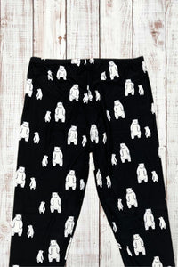 Buttery Soft Leggings - Polar Bear Momma & Baby Bear