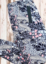 Load image into Gallery viewer, Buttery Soft Leggings - Pink &amp; Gray Floral
