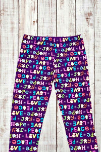 Buttery Soft Leggings - Peace Love Joy