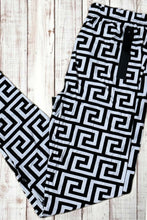 Load image into Gallery viewer, Buttery Soft Leggings - Black &amp; White Geometric
