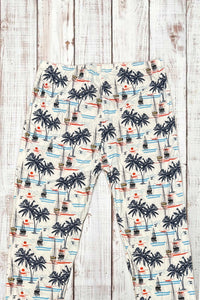 Buttery Soft Leggings - Palm Trees & Paradise