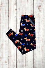 Load image into Gallery viewer, Buttery Soft Leggings - Christmas Dachshunds
