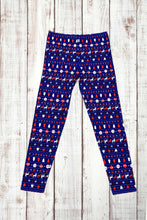 Load image into Gallery viewer, Buttery Soft Leggings - Red White &amp; Blue Christmas
