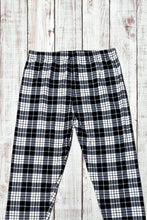 Load image into Gallery viewer, Buttery Soft Leggings - Classic Black/White Plaid
