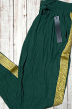 Load image into Gallery viewer, Buttery Soft Joggers - Green w/ Gold Stripes
