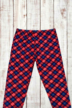 Load image into Gallery viewer, Buttery Soft Leggings - Diamond Plaid Red/Navy
