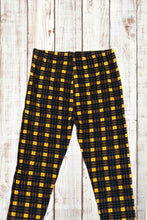 Load image into Gallery viewer, Buttery Soft Leggings - Yellow/Brown/Black Graph Plaid
