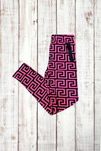 Load image into Gallery viewer, Buttery Soft Leggings - Pink &amp; Black Geometric
