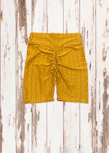 TikTok Biker Shorts & Crop Top - Golden Yellow