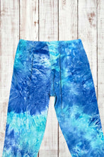 Load image into Gallery viewer, Buttery Soft Leggings - Tie Dye Light Blue/Aqua
