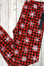 Load image into Gallery viewer, Buttery Soft Leggings - Snowflake Plaid
