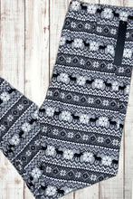 Load image into Gallery viewer, Buttery Soft Leggings - Holiday Gray Fair Isle
