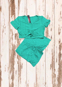 TikTok Shorts & Crop Top - Green