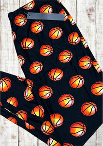 Buttery Soft Leggings - Basketball Print