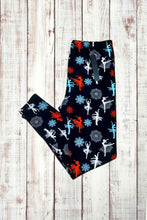 Load image into Gallery viewer, Buttery Soft Leggings - Holiday Ballerina &amp; Snowflakes
