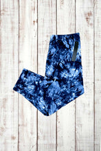 Load image into Gallery viewer, Buttery Soft Capri Leggings - Blue Tie Dye
