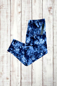 Buttery Soft Capri Leggings - Blue Tie Dye