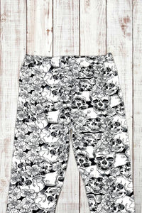 Buttery Soft Leggings - Spooky Skulls