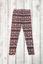 Load image into Gallery viewer, Buttery Soft Leggings - Christmas Santa Red Orange &amp; White
