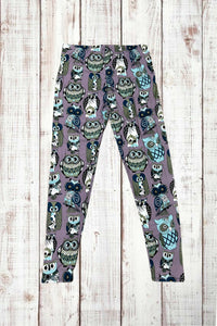 Buttery Soft Leggings - Owl Print