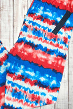 Load image into Gallery viewer, Buttery Soft Leggings - Tie Dye Red/White/Blue
