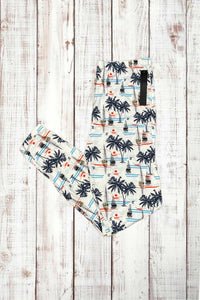 Buttery Soft Leggings - Palm Trees & Paradise