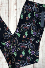 Load image into Gallery viewer, Buttery Soft Leggings - Bicyles &amp; Flowers
