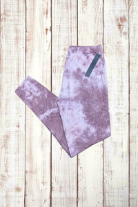 Buttery Soft Leggings - Tie Dye Mauve/Pink