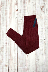 Buttery Soft Leggings - Burgundy Red Chevron