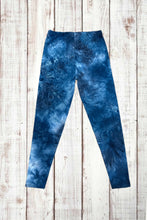 Load image into Gallery viewer, Buttery Soft Leggings - Tie Dye Navy Blue
