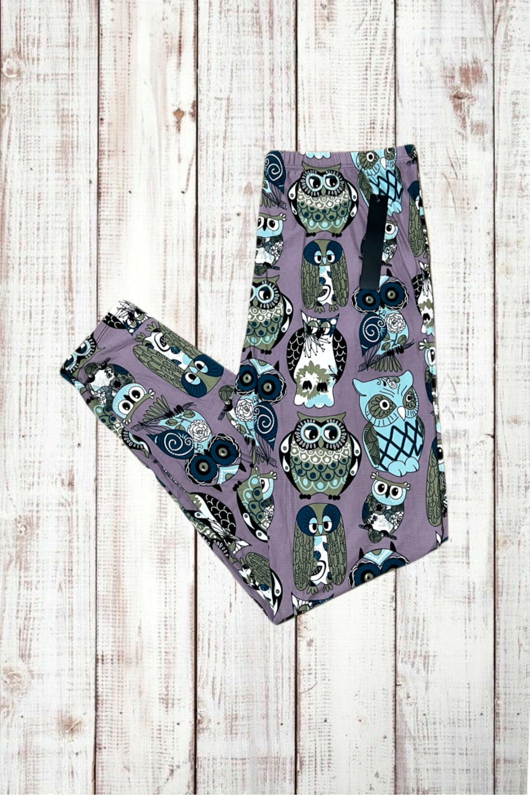 Buttery Soft Leggings - Owl Print