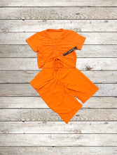 Load image into Gallery viewer, TikTok Biker Shorts &amp; Crop Top - Neon Orange
