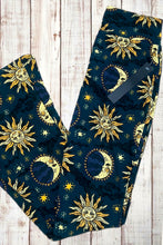 Load image into Gallery viewer, Buttery Soft Flared Leggings - Moon, Sun, Stars Oh My!
