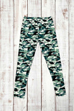 Load image into Gallery viewer, Buttery Soft Leggings - Soft Green Camo
