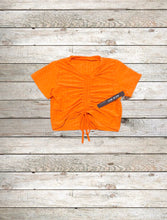 Load image into Gallery viewer, TikTok Biker Shorts &amp; Crop Top - Neon Orange
