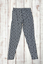 Load image into Gallery viewer, Buttery Soft Leggings - Black &amp; White Geometric
