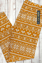 Load image into Gallery viewer, Buttery Soft Leggings - Holiday Mustard Yellow Fair Isle
