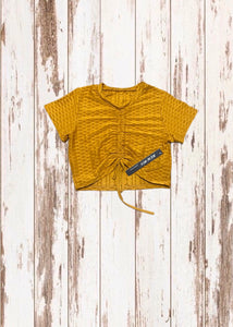 TikTok Biker Shorts & Crop Top - Golden Yellow