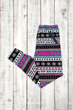 Load image into Gallery viewer, Buttery Soft Leggings - Holiday Pink Fair Isle
