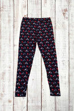 Load image into Gallery viewer, Buttery Soft Leggings - Holiday Reindeer Black Gray &amp; Red
