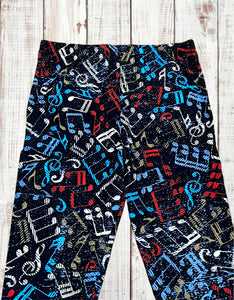 Buttery Soft Leggings -  Music Notes