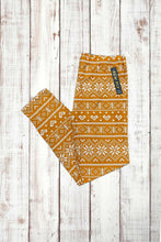 Load image into Gallery viewer, Buttery Soft Leggings - Holiday Mustard Yellow Fair Isle
